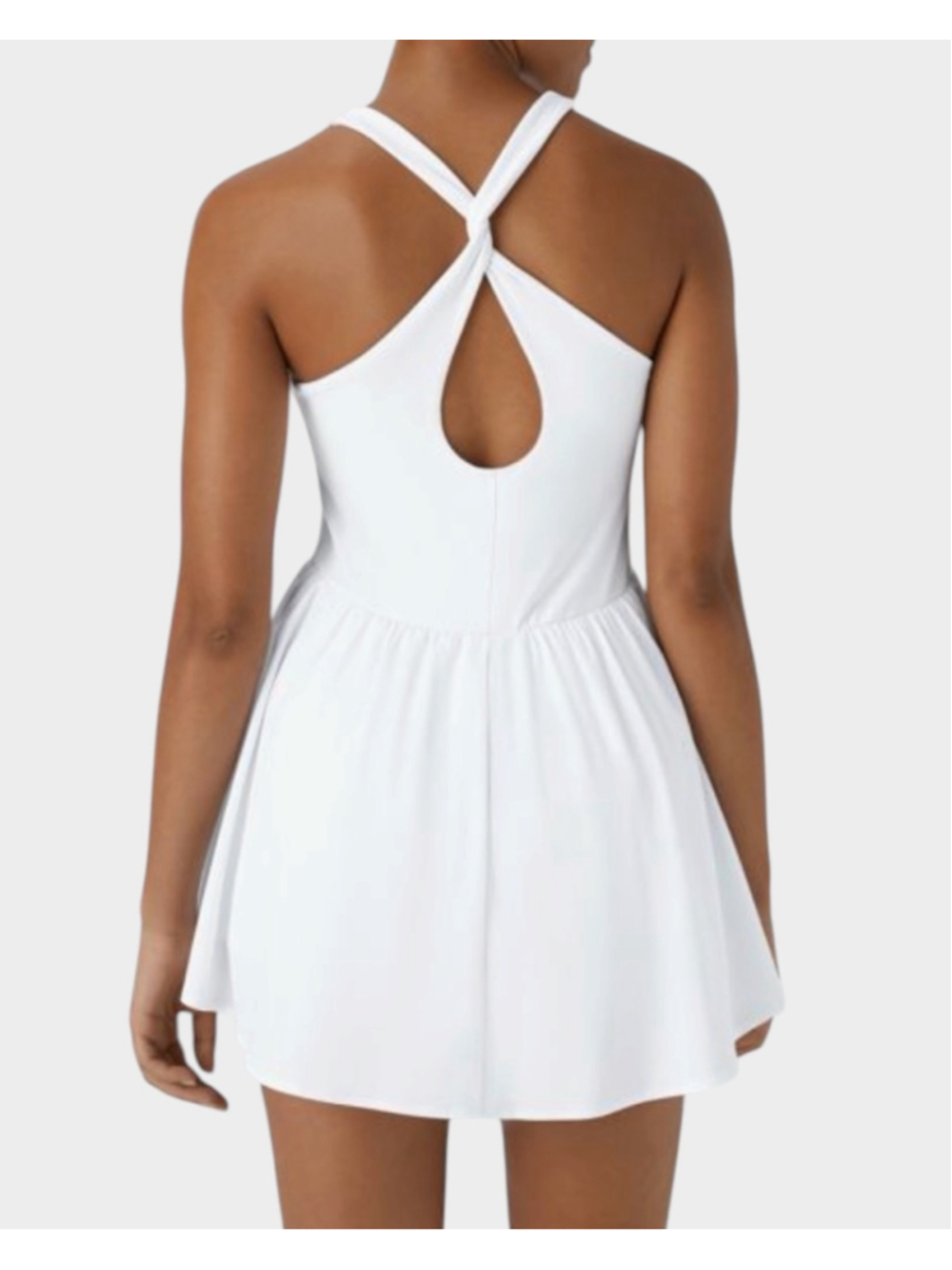 Size M Halara Corset 2-in-1 Pocket Mini Quick Dry Flowy Active Dress in White